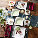 30 Piece Porcelain Dinner Set with 6*Cups,Saucers,Dinner Soup Dessert Plates Dinnerware Set Service for 6 Person