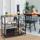 Rolling Industrial Kitchen Baker’s Rack Kitchen Island Utility Storage Shelf
