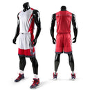 High quality kids men throwback basketball training jersey set