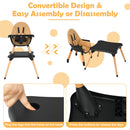 5-in-1 Baby Eat and Grow Convertible Wooden High Chair with Detachable Tray