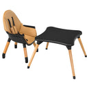5-in-1 Baby Eat and Grow Convertible Wooden High Chair with Detachable Tray