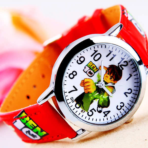 Cartoon Children Watches For Boys Kids Quartz Cool Sport Strap Leather Wristwatch