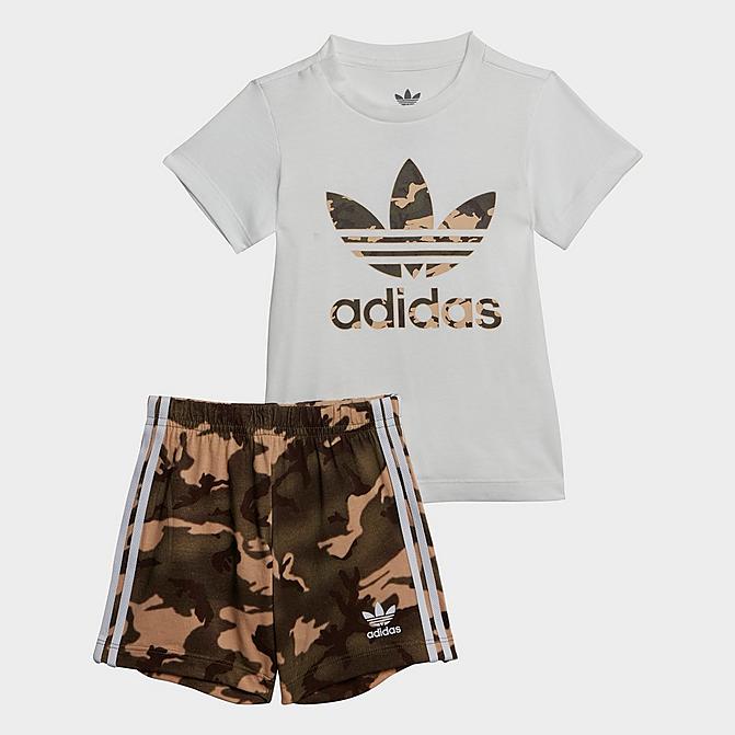 INFANT AND KIDS' TODDLER ADIDAS ORIGINALS CAMO T-SHIRT AND SHORTS SET