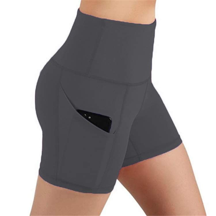 High Waist Spandex Workout Shorts with Pockets for Women