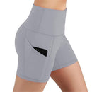 High Waist Spandex Workout Shorts with Pockets for Women