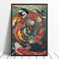 Japanese Art The Geisha In The Night Wall Decor Oil Paintings Canvas Prints Poster No Frame