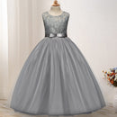 Kids dresses for girls Teenage party princess dress red white dress