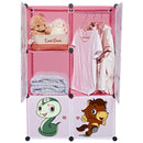 Cube Closet Storage Organizer for Kids Stackable Plastic Cube Shelves