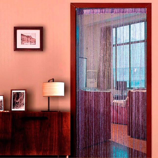 Living Room Curtains Thread Curtains String Curtain Door Bead Sheer Curtains