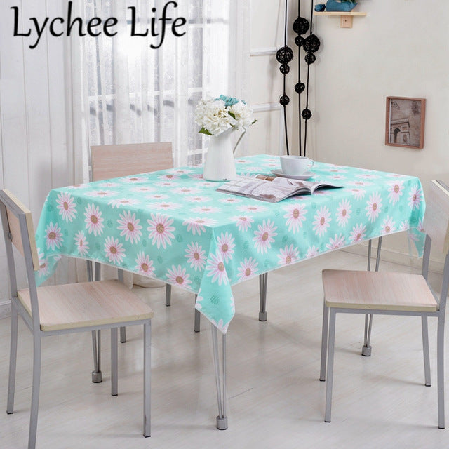 Lychee Life Print Table Cloth Simple Style Home Textile Dining Room Decoration