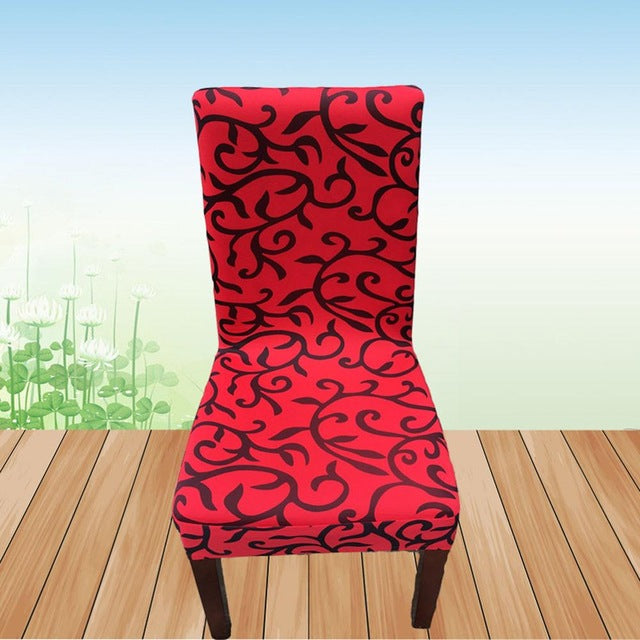 Flower Printing Removable Chair Cover Big Elastic Slipcover Modern Kitchen Seat