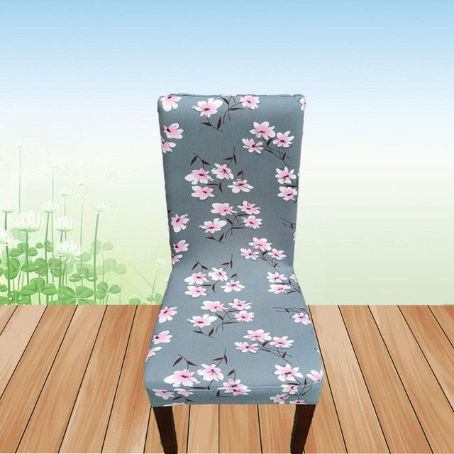 Flower Printing Removable Chair Cover Big Elastic Slipcover Modern Kitchen Seat