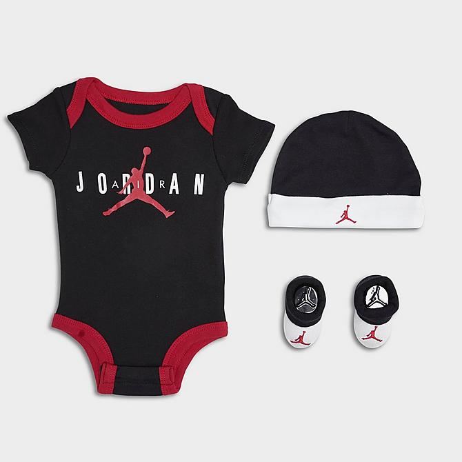 INFANT JORDAN BODYSUIT, HAT, BOOTIES AND BLANKET GIFT SET (4-PIECE)