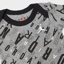 BOYS' INFANT JORDAN HBR ALLOVER PRINT BODYSUIT, HAT AND BOOTIES SET (3-PIECE)