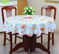 Plastic Round Tablecloth PVC Oil Proof Waterproof Table Cover