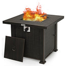 Patiojoy 30" Gas Fire Pit Table 50,000 BTU Square Propane Fire Pit Table W/