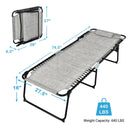 Folding Lounge Chaise Chair 4 Position Patio Recliner w/Pillow Sunbathe Chair