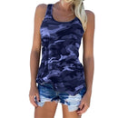 Plus Size 2019 Fashion Women Summer Camouflage Print Sleeveless Sexy Camo Lady Vest T-Shirt Tank Top