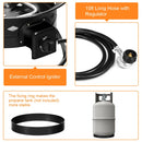 Portable Propane Outdoor Gas Fire Pit W/ Cover & Carry Kit 19-Inch