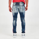 MEN'S SUPPLY & DEMAND SIDE STRIPE DISTRESSED JEANS