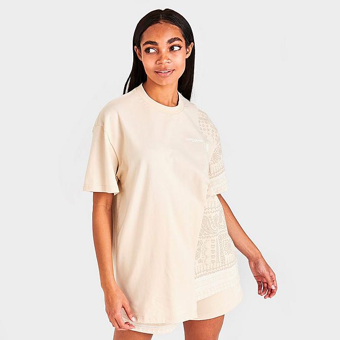 WOMEN'S SUPPLY & DEMAND PAISLEY PATCH SPLIT T-SHIRT