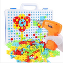 Educational Assembled Building Blocks Electric Drill Toy for Kids