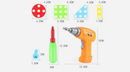 Educational Assembled Building Blocks Electric Drill Toy for Kids