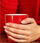 Miabella Women's 2-3/4 Carat T.G.W. Round-Cut Created White Sapphire 10k White Gold Engagement Ring