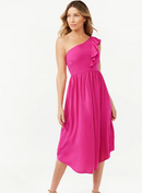 Sofia Jeans by Sofia Vergara Women's Ruffle One Shoulder Dress