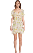 Madden NYC Juniors’ Peasant Dress with Puff Sleeves and Back Tie, Sizes XS-3XL