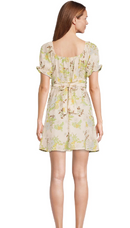 Madden NYC Juniors’ Peasant Dress with Puff Sleeves and Back Tie, Sizes XS-3XL