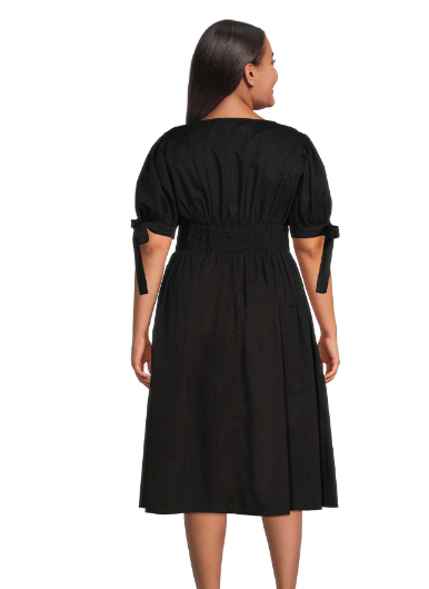 Terra & Sky Women's Plus Size Smocked Waist Dress