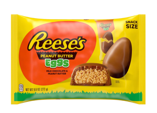REESE'S, Milk Chocolate and Peanut Butter Eggs, Easter Candy, 9.6 oz, Bag