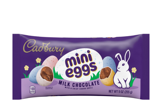 CADBURY, MINI EGGS Milk Chocolate with a Crisp Sugar Shell Candy, Easter, 9 oz, Bag