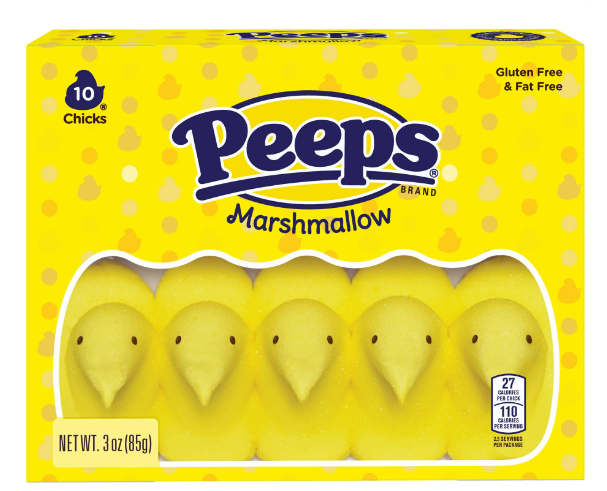 PEEPS Yellow Marshmallow Chicks, Easter Candy, 3oz (10ct)