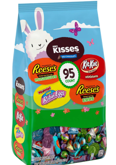 Hershey, Chocolate Assortment Treats, Easter Candy, 32.3 oz, Bulk Variety Bag (95 Pieces)