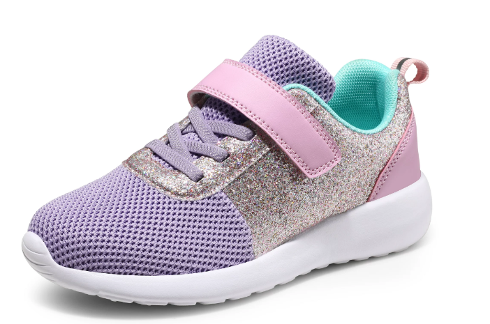 Harvest Land Toddler Girls Glitter Sneakers Sparkle Fashion Tennis Breathable Running Shoes Size 6-12