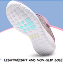 Harvest Land Toddler Girls Glitter Sneakers Sparkle Fashion Tennis Breathable Running Shoes Size 6-12