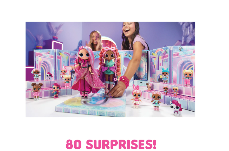 LOL Surprise Fashion Show Mega Runway- Runway Playset with 80 Surprises, 1500+ Mix & Match Looks, Fashion Dolls, Collectible Dolls, Runway Set, Fashion Toy Girls Ages 4 and Up