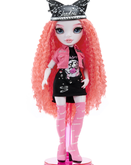 Rainbow Vision Shadow High Neon Shadow-Mara Pinkett (Neon Pink) Fashion Doll. 2 Designer Outfits Mix & Match Rock Band Accessories PLAYSET, Great Gift for Kids 6-12 Years Old & Collectors