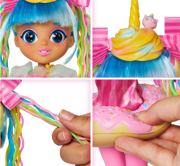 Fidgie Friends Unicorn Sprinkles, Fashion Doll with Fidget Toy Features, Age 6+