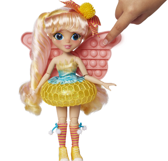 Fidgie Friends Dandelion Wishes, Butterfly-Winged Fashion Doll with Fidget Toy Features, Age 6+