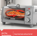 BLACK+DECKER Crisp ‘N Bake Air Fry 4-Slice Toaster Oven, Silver & Black, TO1787SS