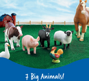 Learning Resources Jumbo Farm Animals - 7 Pieces, Boys and Girls Ages 18mos+, Pretend Play for Toddlers, Animal Toys for Toddlers