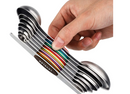 Kaprolife Ltd Magnetic Measuring Spoons Set of 8 Stainless Steel Stackable Reversible Teaspoons Spoons for Measuring Dry and Liquid Ingredients