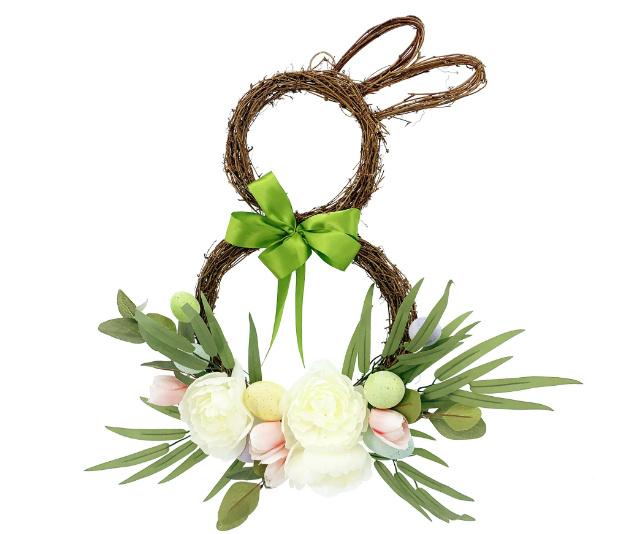 Way to Celebrate Easter 24" Bunny Twig Base with Mutli-Color Foam Eggs, 24" Height Wall Piece Decoration