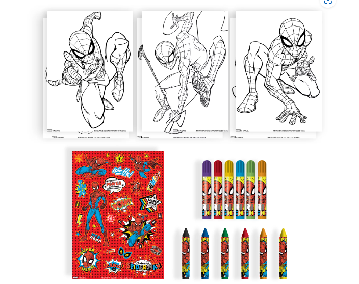 Spiderman Plastic Easter Egg Activity Set, Includes Coloring Sheets, Stickers, Markers, Crayons