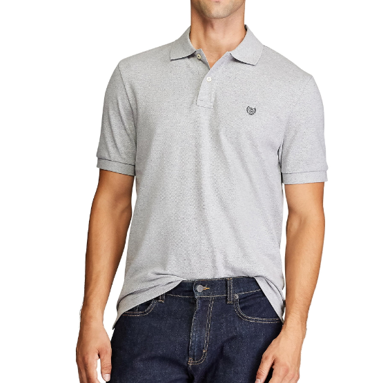 Chaps Men’s Classic Fit Short Sleeve Cotton Everyday Solid Pique Polo Shirt