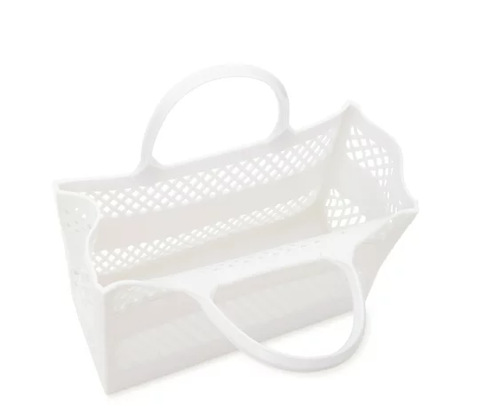 No Boundaries Women's Jelly Mini Tote Handbag White