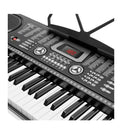61-Key Electronic Keyboard Piano with Stand, Stool, Headphones and Microphone